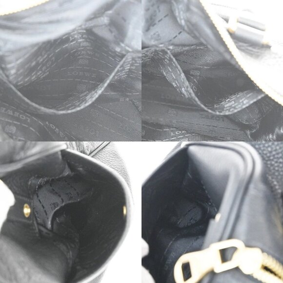 LOEWE Logo Anagram 2Way Shoulder Hand Bag Leather Black GHW Spain 95RL702 - Picture 12 of 16